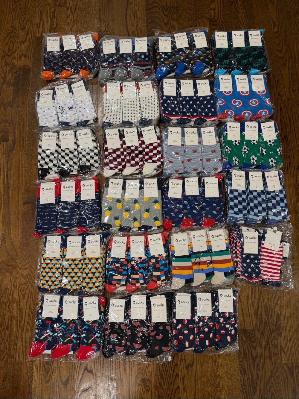 Happy Socks Men's Patterned Crew Socks - Assorted Colors